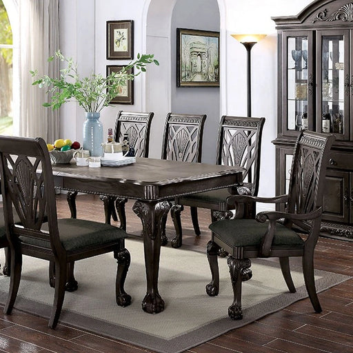 طاولة طعام بتصميم Petersburg Dark Gray مع وصلة 1 × 18 بوصة