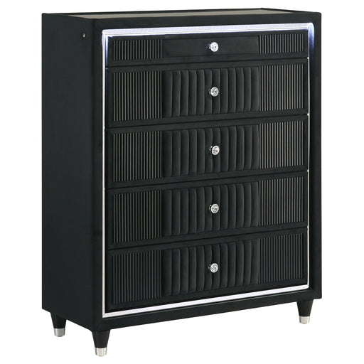 Ravenne Velvet Upholstered LED Chest