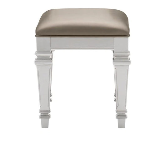 Taburete de tocador Avondale plateado 1646-14
