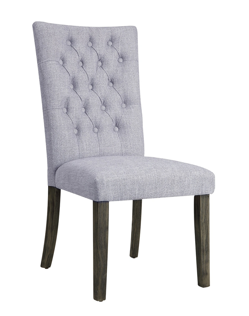 Silla auxiliar Merel de lino gris y roble gris