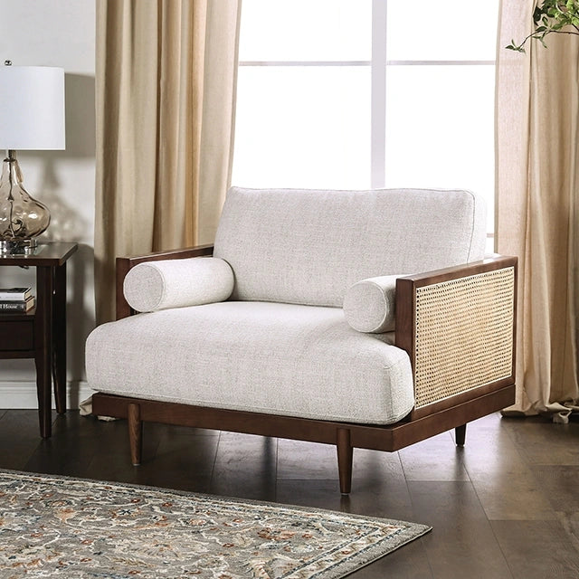 Silla AALESUND, Beige/Roble Claro Natural y Marrón