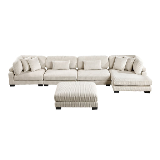 Traverse 5-piece Modular Sectional With Reversible Chaise And Ottoman