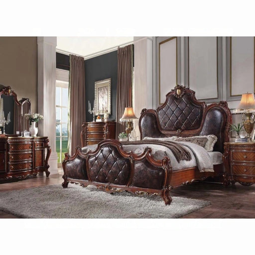 Cama King Size Picardy PU y Roble Cerezo California