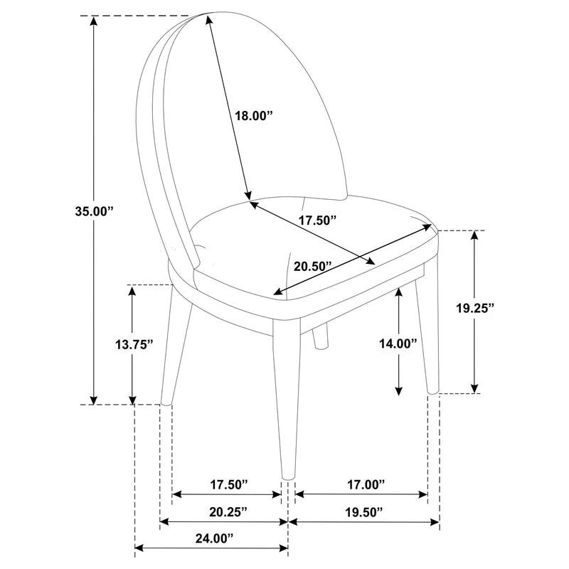 Silla de comedor lateral Solano