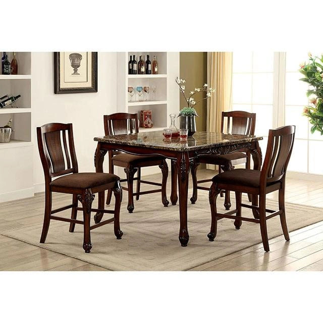 Mesa de altura de mostrador JOHANNESBURG color cerezo marrón