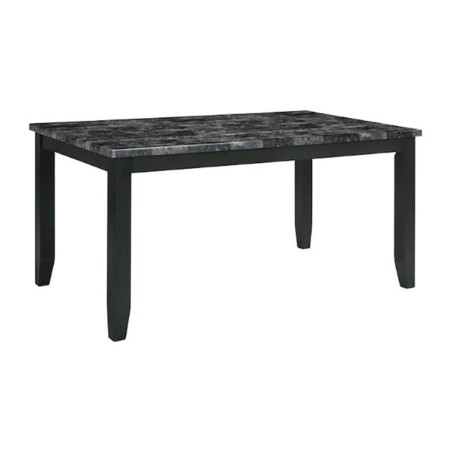 Juego de comedor Adia de 7 piezas, gris y marrón
