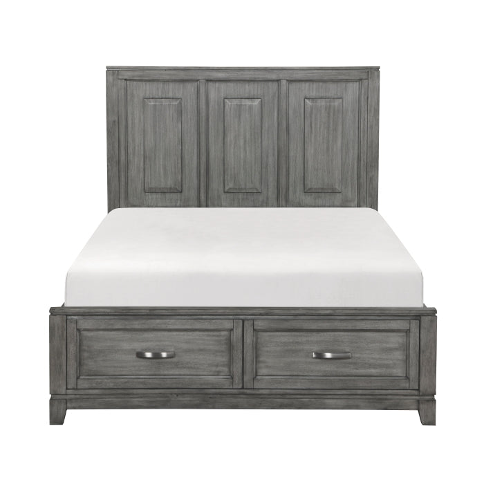 Cama con plataforma Queen Garretson (3) con almacenamiento en la base
