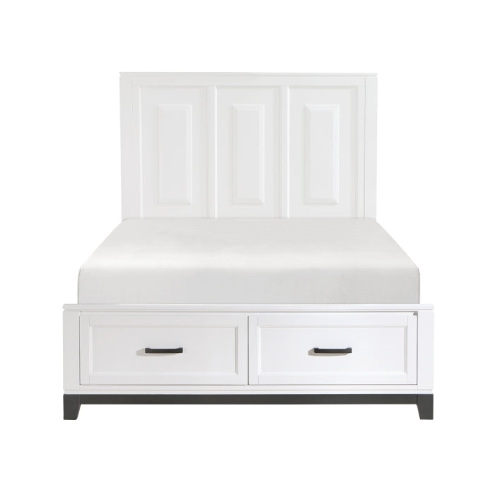 Cama con plataforma Queen Garretson (3) con almacenamiento en la base