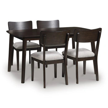 Mesa de comedor Mallenette y 4 sillas (Juego de 5)