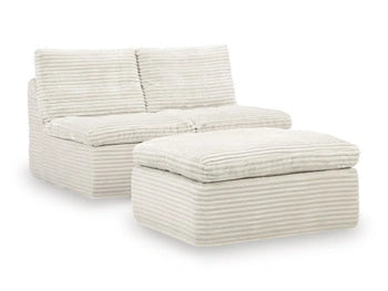 Sillón Fannin sin brazos con otomana
