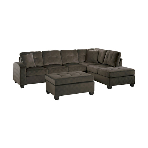 Emilio 3-piece Reversible Sectional With Ottoman