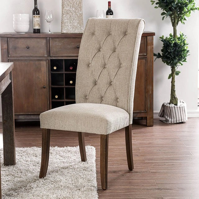 Silla auxiliar Marshall beige/roble rústico (2/caja)