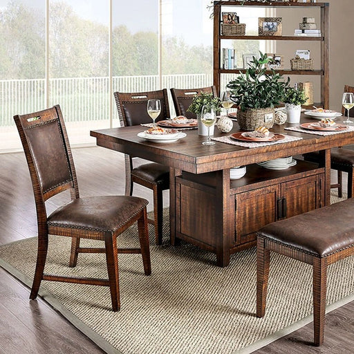 Mesa de comedor de nogal claro Wichita