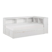 Galen-(4) Twin Bookcase Corner Platform Bed with Twin Trundle image