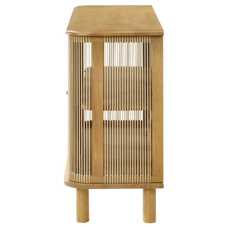 Ervine 3-Door Rope Panel Accent Cabinet