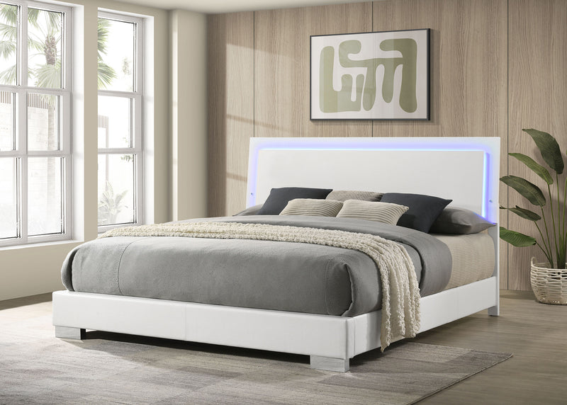 Cama Felicity con panel e iluminación LED