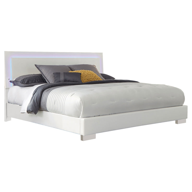 Cama Felicity con panel e iluminación LED