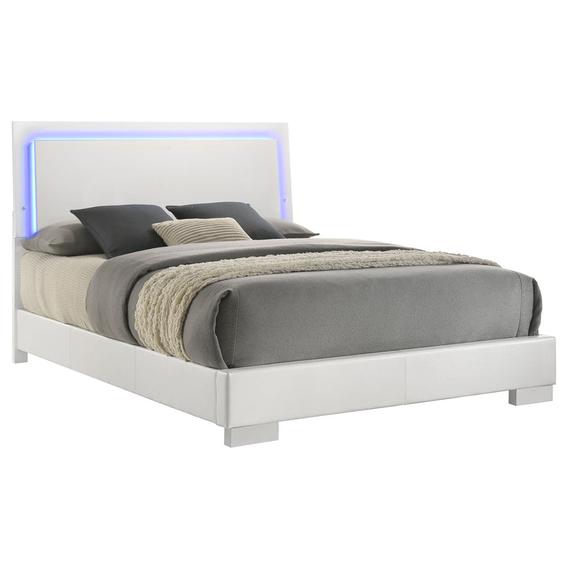 Cama Felicity con panel e iluminación LED