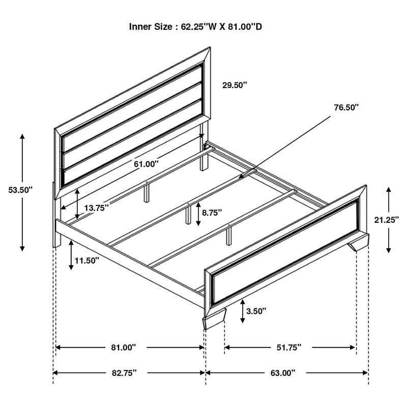 Kauffman Panel Bed