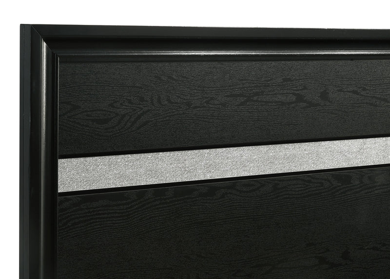 Cama con plataforma y almacenamiento Miranda Panel