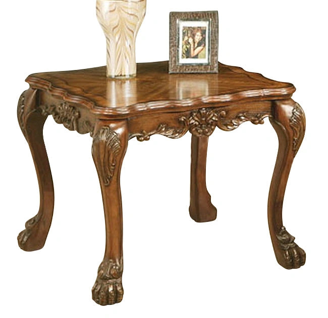 Mesa auxiliar tradicional Acme Dresden en roble cerezo 12166