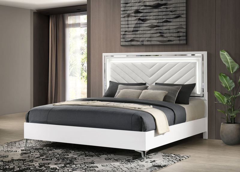 Cama con cabecero Cassia con iluminación LED