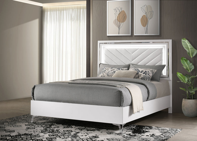 Cama con cabecero Cassia con iluminación LED