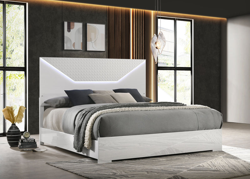 Cama panel Ives con iluminación LED