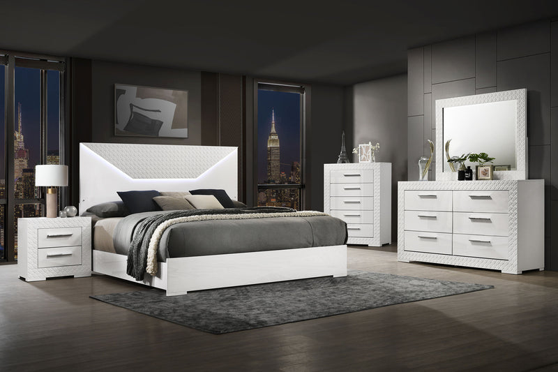 Cama panel Ives con iluminación LED