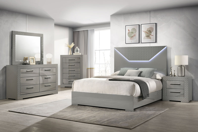 Cama panel Ives con iluminación LED