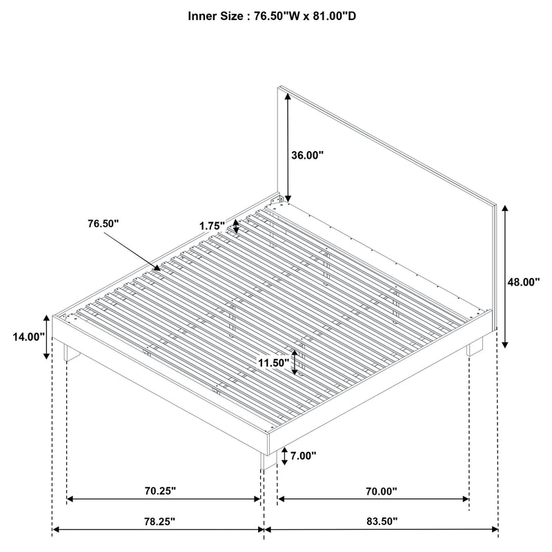 Cama con Plataforma Glenwood Panel