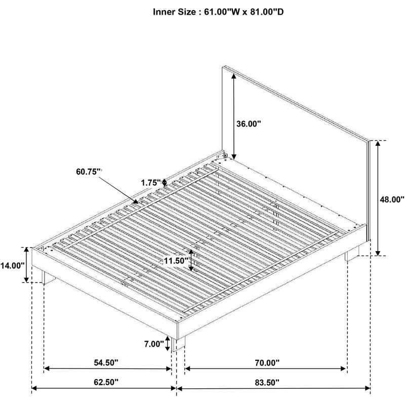 Cama con Plataforma Glenwood Panel
