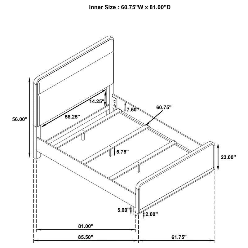 Cama con panel Ladera