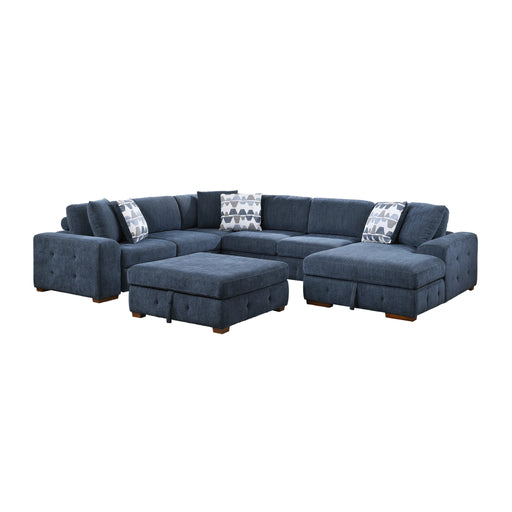 Raife 5-piece Sectional With Right Chaise And Storage Ottoman