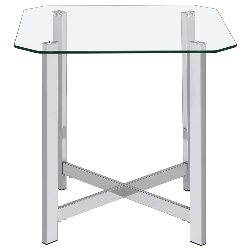 Cronin Glass Top End Table