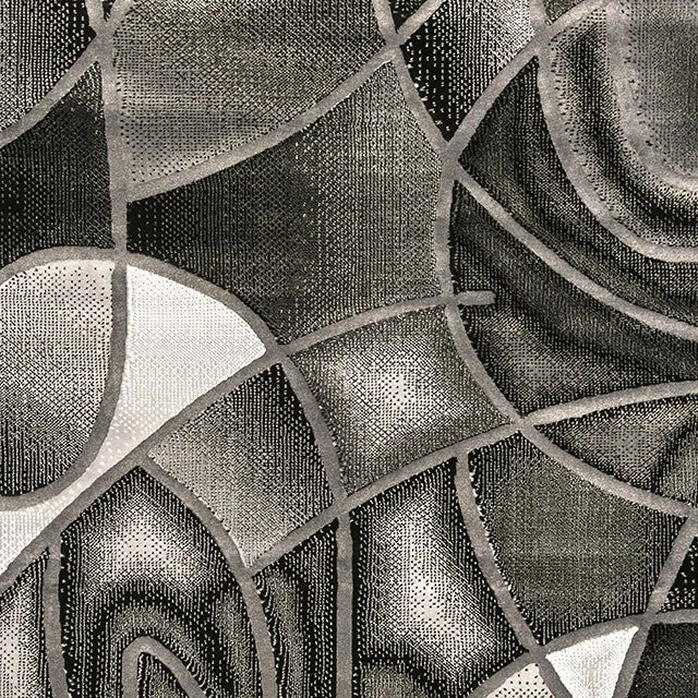 Alfombra de área Sivas Blanco y Negro