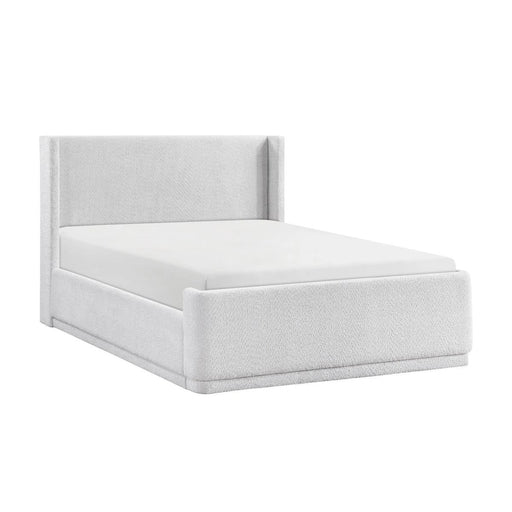 Carmel Queen Platform Bed Light Gray