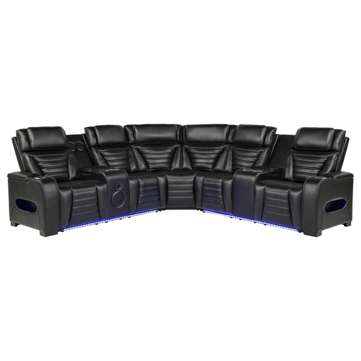 Zuma Dual Power Reclining Sectional Sofa