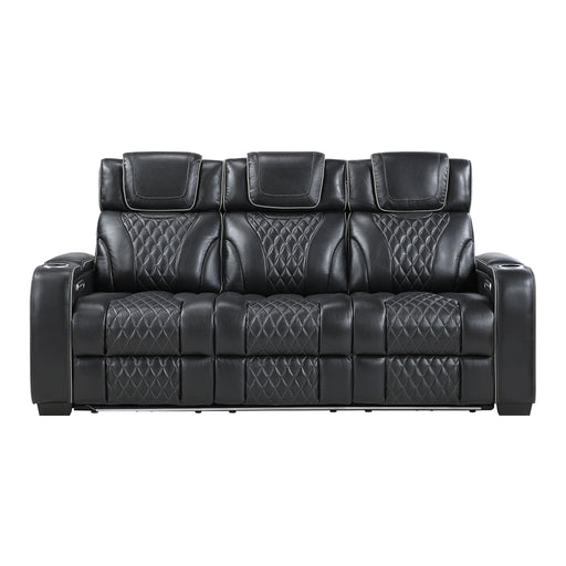Apex Power Double Reclining Sofa With Center Drop-down Cup Holders, Power Headrests, Storage Arms With Cup Holders, Reading Lights, Wireless Charger, Air Massage And Heat, LED Lighting And Charging Ports