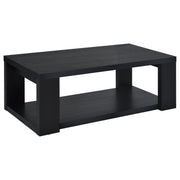 Pavone Open-Shelf Coffee and End Table Set - Black 3-Piece Set