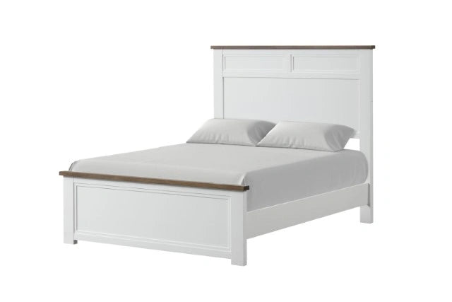 Cama Pinetop individual y matrimonial, blanca y azul