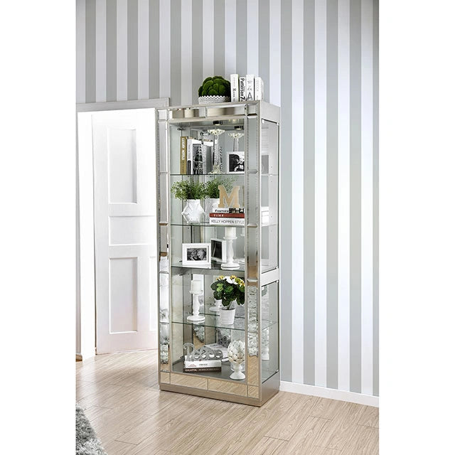 Vitrina decorativa cromada Carrollton
