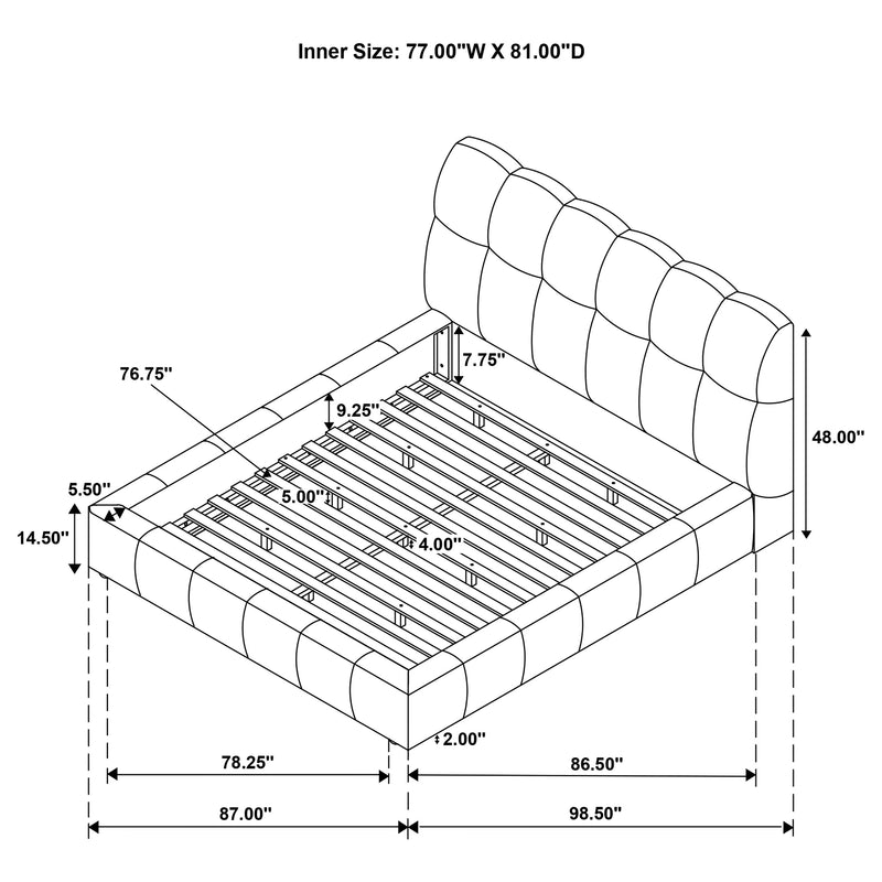 Cama de plataforma Nollet Panel