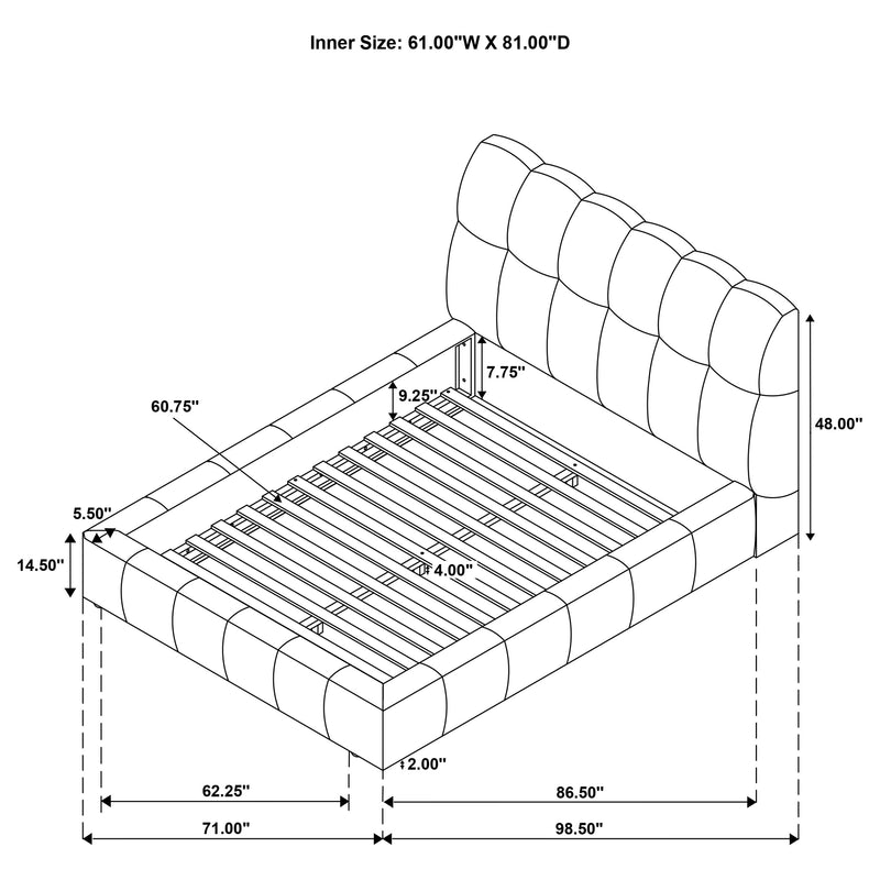 Cama de plataforma Nollet Panel