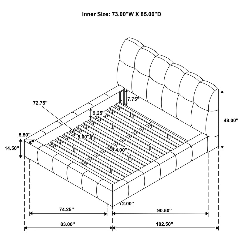 Cama de plataforma Nollet Panel
