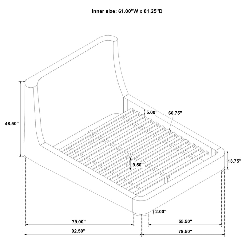 Cama con Plataforma y Cabecero Rennes