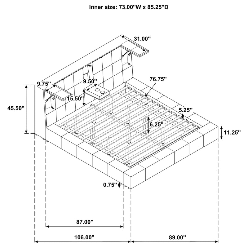 Cama Plataforma Dreux Panel