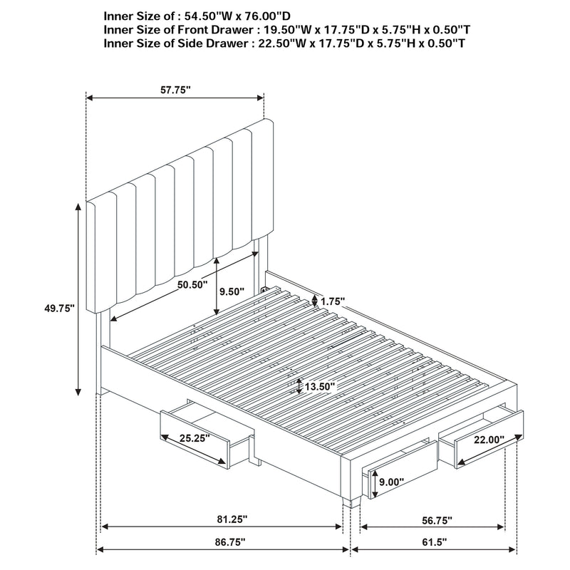 Cama Wheatland con almacenamiento y plataforma