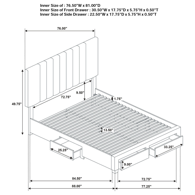 Cama Wheatland con almacenamiento y plataforma