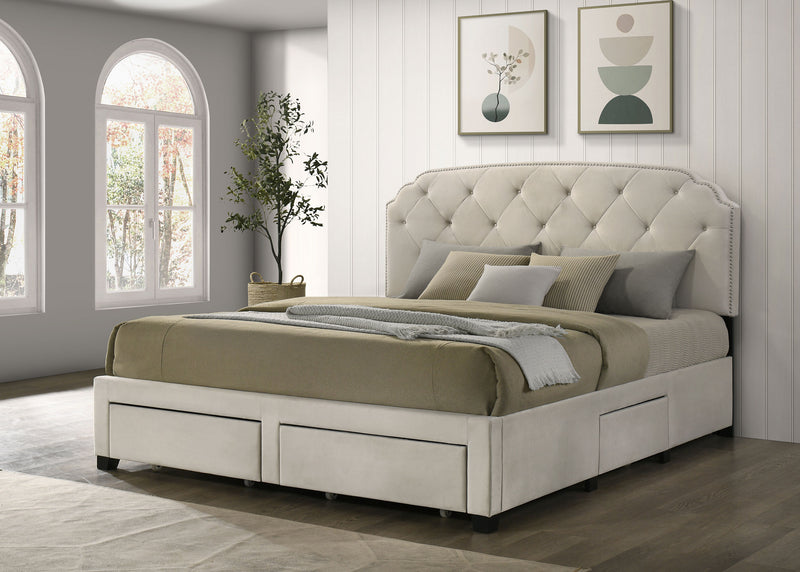 Cama Marianna con Plataforma y Almacenamiento